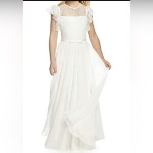 ABAO SISTER Flutter Sleeves A-line Flower Girl Dress Size M